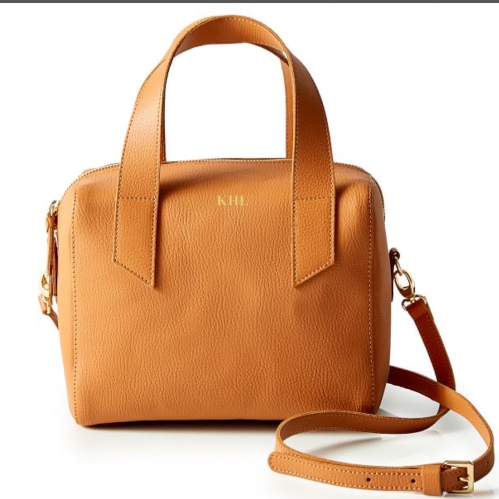 Mark & Graham EVERYDAY ITALIAN LEATHER CROSSBODY in camel